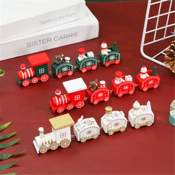 Jõulud Kingitus Lastele Puidust DIY Jõulud Rongi Kaunistused 2022 Uus Aasta Kodu Jõulud Teenetemärgi Navidad Häid Jõule Kerst
