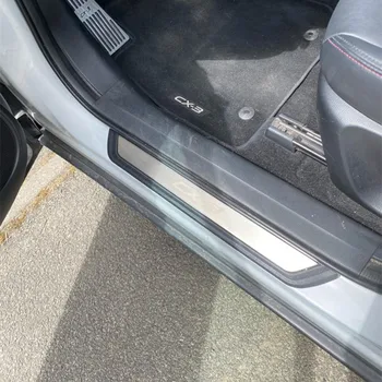 Auto Ukse Lävepakk Lohistama Plaat Guard Teretulnud Pedaali Kate Kleebised Välisilme Sisekujundus Auto Stiil Mazda CX-3 CX3 2017 2018 2019 2020