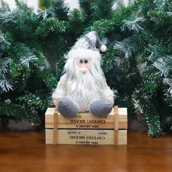 Mini Jõulud Kaunistused Nukk Istub Poos Jõulud Decor Valge Lumememm Nukk Stseeni Teenetemärgi Kingitus Mänguasi