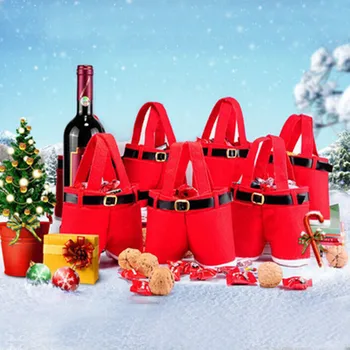 Navidad 2021 Häid Jõule Jõuluvana Suspender Püksid Kommi, Veini Pudel Kotid Decor Xmas Jõulukingiks Uut Aastat Kotid Natal