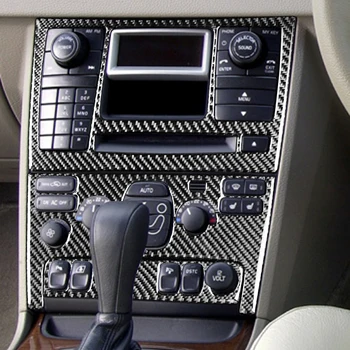 Volvo XC90 2003-Mitut Värvi Carbon Fiber Kleebised Kesk-võimaldab Määrata AC CD Panle Raam Auto Interjööri Aksessuaarid