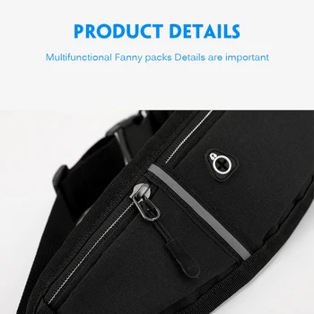 Multifunktsionaalne Sport Reisimine Pocket Mini Fanny Pack Meeste ja Naiste Kaasaskantav USB Talje Pack Veekindel Töötab Telefon Vöö Vöö-Kott