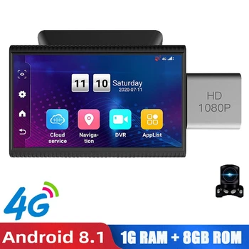 Uus Kriips Cam 4G Android 8.1 Car DVR GPS-Dual Camera FHD 1080P WiFi Kriips Cam-1GB+8GB Dashcam Sõidu Diktofon