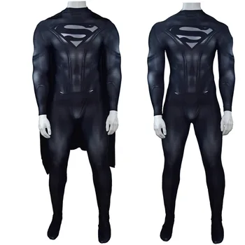 Täiskasvanud Lapsed Superkangelane Tume Clark Kent Cosplay Kostüüm Anime Kal-El Zentai Sobiks Halloween Man of Steel Bodysuits Kombekas