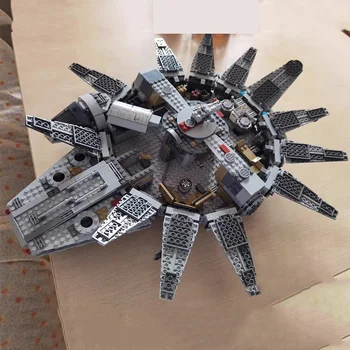Disney, star wars Millennium Falcon ehitusplokid YT-1300 ruumi paadi tellised Starfighter mänguasi lastele kingitus 69900