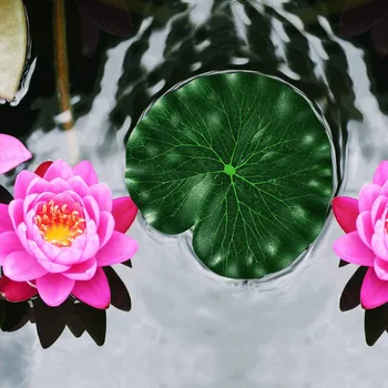15 Tükki 5 Tüüpi Kunstliku Ujuv Vaht Lotus Jätab Lily Padjad Võltsitud Lehestik Tiik Decor Bassein Akvaariumi Dekoratsioon