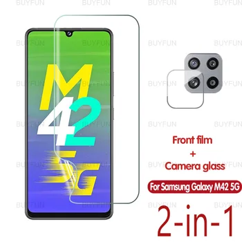 2in1 HD Ees Hüdrogeeli Film Samsung Galaxy M42 5G ohutuse ekraani kaitsekile samsung m42 m 42 6.6 tolline sm-m426b objektiivi klaas