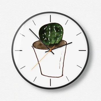 Roheline Värv Loominguline cactus Uus Kvarts Metall Kella Kaasaegne Fantastiline Abstraktne Kunst Stiil seinakellad Home Decor