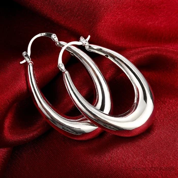 LEKANI Euroopa Ehted 925 Silver Moon Ringi Hoop Kõrvarõngad Naistele Brändi Mood U Kuju Kõrvarõngad Hulgimüük