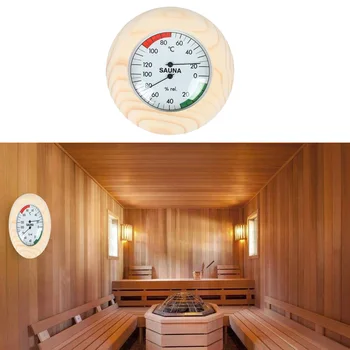 14.5 cm Ring Digitaalse Saun Puidust Hygrothermograph Termomeeter & Hygrometer
