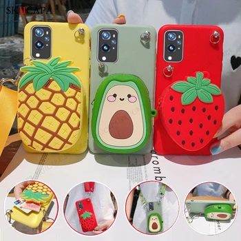 3D Cartoon Puu-Rahakott Telefon Case For Samsung Galaxy S20 S21 Ultra A32 A72 A52 A12 A50 A71 A51 5G Crossbody kaelapaela kinnitamine Telefoni Kate