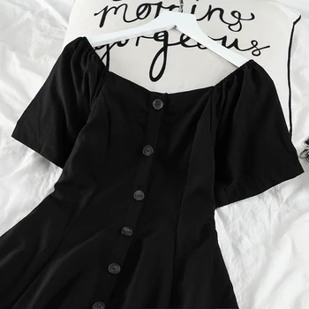 Tollivormistuse ~ Must Kleit Suvine Must Kleit 2021 Uus Karavan off-Õla Elegantne Lühikese Varrukaga Kleit Naistele