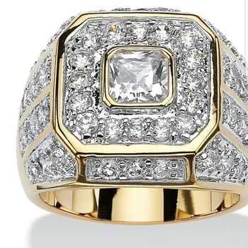18K Kuld, Kristall Teemant 925 Sterling Hõbe Õrn ja Üllas Sõrmused 2021 Trend Meeste Ring Meeste Trahvi Ehteid kihlasormus