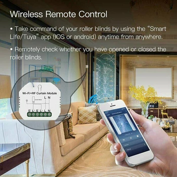 Tuya Smart Elu WiFi RF433 Pime Kardina Lüliti, Kaugjuhtimispuldi jaoks Elektriline Roller Shutter Päikesekaitsetoodete Google ' i Kodu Alexa Smart Home