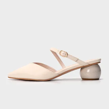Kevadel uus low-cut pikad varba paks kanna iga päev lukk tahked värvi sobitamise paks kanna naiste sandaalid naiste kingad mood kingad