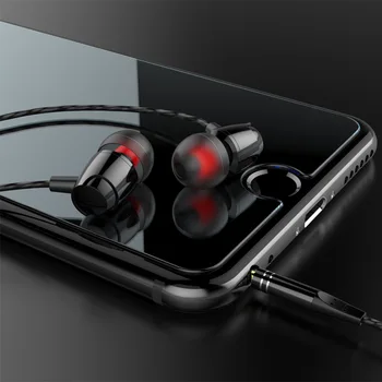 Kõrvaklappide In-Ear 3.5 MM Juhtmega Kõrvaklapid Metal kõrva telefonid mängimine