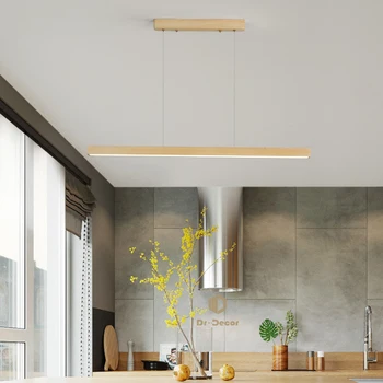 Minimalism LED Puidust Ripats Tuled Kodu Kaunistamiseks Kunsti Söögituba, Magamistuba Ripats Lamp Köök Rippuvad sisevalgustus