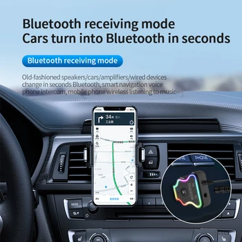 Kaks-ühes-Bluetooth-Saatja-Vastuvõtja 5.0 Bluetooth Juhtmeta heliadapteri Auto Käed-vabad Kõne Automaatne Mälu Funktsioon