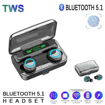 2021 F9 TWS Bluetooth-Earbuds Stereo In-ear Muusika Juhtmeta Peakomplekti Müra Tühistamises Veekindel Peakomplekt, Millel Aku 2800mAh Box