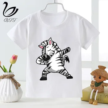 Dabbing Zebra Poiste T-Särk Suvel Laste T-Särk Poiss Beebi Tüdrukud Topid Lastele Tshirt Cartoon Tee Särgid, Riided