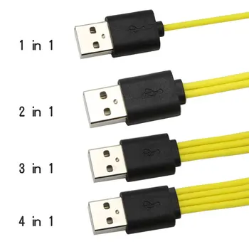 Micro-USB laadija Kaabel, USB Laetav Aku Universaalne Ühe Lohistage 1/2/3/4
