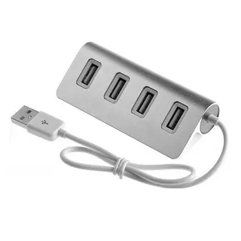 Kaasaskantav Suurus Alumiinium Super kiire 4 Ports USB Hub-USB-Jaoturi Adapter LED Indikaator ARVUTI Sülearvuti