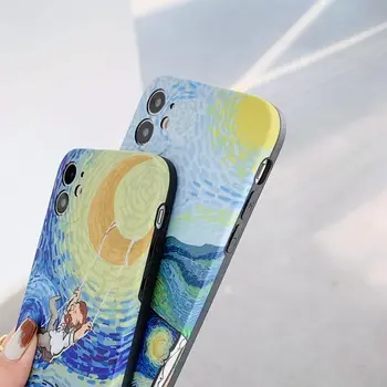 Abstraktne Van Gogh õlimaal telefon case for iPhone 11 12 mini Pro MAX graffiti art iphone tagakaas XS X-XR 8 7 Pluss capa