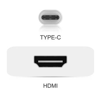 LENTION USB K 4K HDMI-Ühilduva Digitaalse AV-Adapteriga USB-C 4K30Hz Peegel ja Laiendada Mode Adapter Sülearvuti,Hõbedane