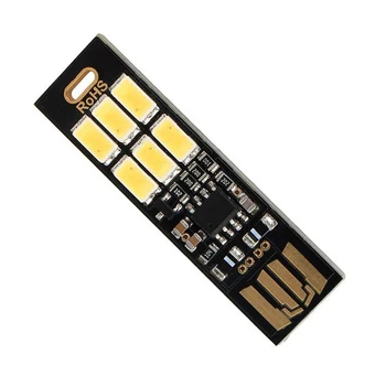 6 LED Super Ere Öö Valguses Valge/ Soe Valge Touch Control USB-Öö Valgust Sülearvuti Kaasaskantav Kämpingu Valgustus