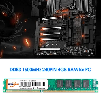 PC3-12800 240-Pin 4GB DDR3 1600MHz DDRIII Mälu RAM Lauaarvuti PC Lauaarvuti Mälu jahutusradiaator 240pin