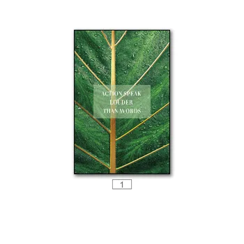 Plakati Kujundusest Vintage Teenetemärgi Tarvikud Maalimislõuend Esteetiline Living Art Roheline Taim Lõuendile Maali Rohelised Lehed, Kaktus