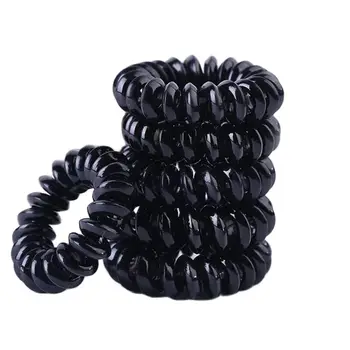 10TK 3.7 CM Scrunchie Läbipaistev / Must Telefon peapaela Traat Elastne Hairbands Köis, Lips Aksessuaarid Naistele