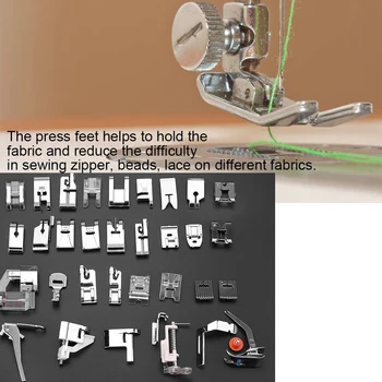 32pc/Set MultifunctionPresser Jalad-Komplekti Õmblemine Jalgsi Suu Presser Feet Leibkonna õmblusmasina Tarviku Presser Suu Komplekt
