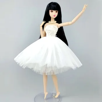 Valge Petticoat Crinoline Barbie Nukk Tutu Kleidid Underskirt Riided Varustus 1/6 BJD Nukumaja Aksessuaarid Baby DIY Mänguasjad