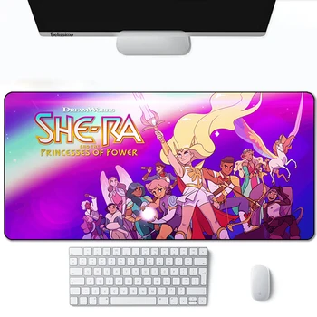 Anime Ta-Ra Ja Printsessid Power Gaming Large Mouse Pad Arvuti Mousepad Lukk Edge Klaviatuur Laua Mat jõulukinke