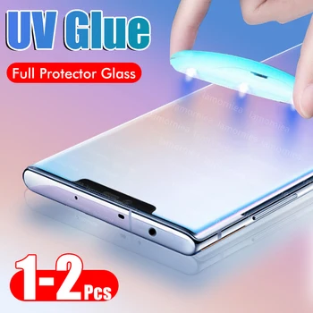 2TK UV-Liim Karastatud Klaas Huawei P30 P20 Pro Lite UV-Vedelikku Täis Liimi Screen Protector For Huawei Mate 20 30 20 P30 Lite
