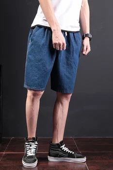 Lühikesed püksid meeste teksad suvel moe suur suurus 5XL lühikesed mehed pestud denim lühikesed püksid meeste puuvillased meeste retro