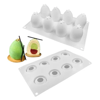 8 Auku Muna Kuju Kook Hallituse DIY 3D Hallituse Cupcake Muffin Seep Moule Küpsetamine Vahendid, Uus