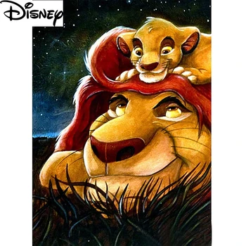 Disney lõvikuningas Simba 5D DIY Diamond Maali Cartoon ristpistes Kit Tikandid Käsitsi maalitud Kodu Kaunistamiseks Seina Art Kingitus