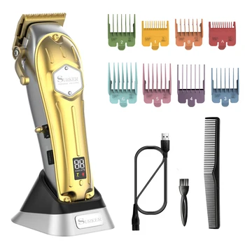 Surker electric hair trimmer USB laetav juuksed clipper LCD juukselõikus masin beard trimmer õli peas juuksed clipper nikerdamist valge