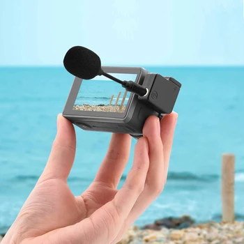 Kaasaskantav 3,5 mm Mini-Mikrofon ja o Adapter OSMO Action Action Kaamera jaoks VLOG Intervjuu Rekord