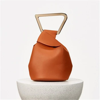 Luxury brand handbags leather bags solid bucket bag fashion acrylic handle shoulder bag tote bolsa feminina 2021sac