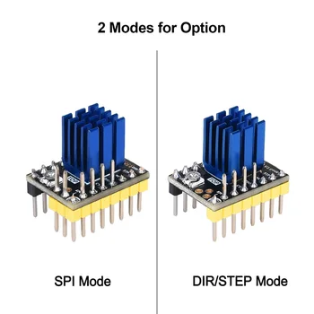 1/4/5tk TMC2130 V3.0 Stepper Motor Driver Hääletu SAMM/DIR või SPI 3D Printeri Osad