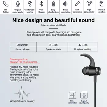 FineBlue P20 Traadita Bluetooth-Peakomplekt Mic Magnet-Kaelus Töötab Sport Kõrvaklapid Stereo Music Headset HD Kõne
