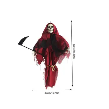 Rippuvad Halloween Vaimu Decors Õudus Grim Reaper Skelett Rekvisiidid Puhkus Pool Tarvikud Tarvikud Tööriist