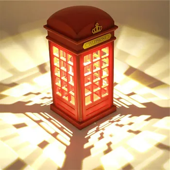 Hot Müük Reguleeritav Retro London Telefoni Putka Öö Valguses USB Aku Kahesuguse kasutusega LED Öölambid Tabel Lamp