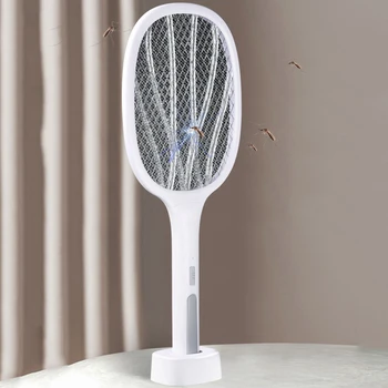 Kodus Aias Kahjurite 2 in 1 Kaasaskantavad Elektrilised Tapmine Lennata Bug Lõksu, LED Lamp, UV-Valgust, USB Laetav Anti Mosquito Reket Kärpäslätkä