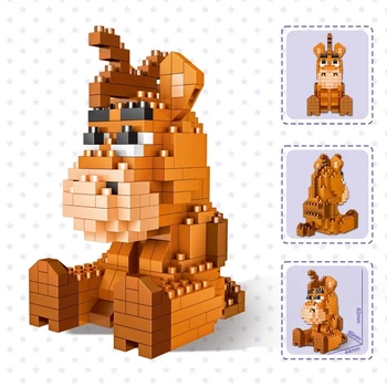 Cartoon Eesel Micro ehitusplokid Anime Lehm Krokodill Tellised Veised 3D Mudel Mänguasjad Lastele Sünnipäeva Kingitused, Kodus Kaunistused