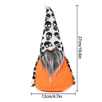 Halloween Gnomes Palus Decor Halloween Kääbus Kaunistused Kolju Varjatud Müts Must
