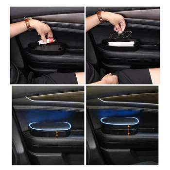 LED Anti Slip Matt Ladustamise Kasti Reguleeritava Kõrgusega Auto Küünarnuki Tugi Vasak Käsi LED Taga Toetada Sõidu Toetus